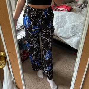 SHEIN Lightning Bolt Flare pants